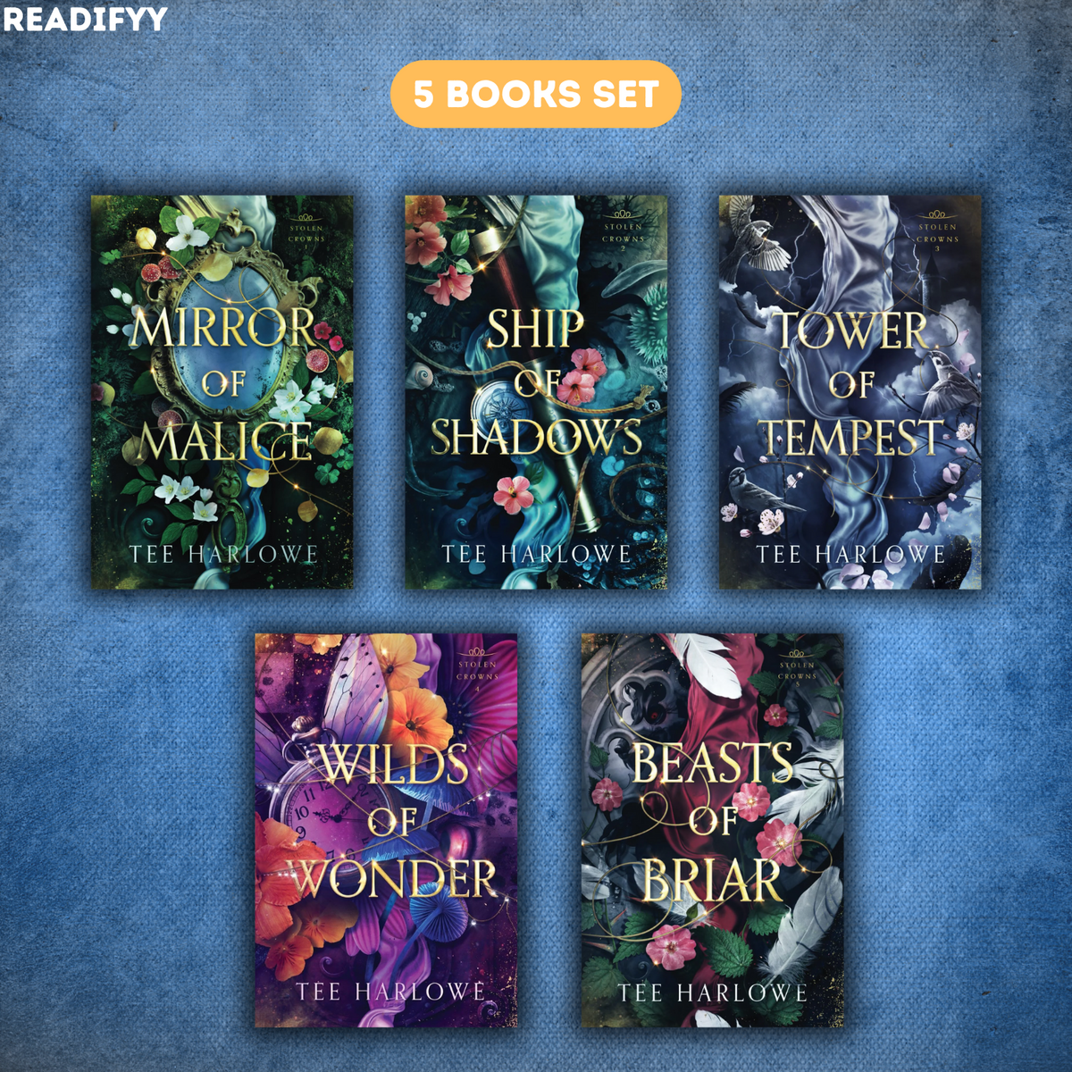 Stolen Crowns Series By Tee Harlowe (5 Books Set)