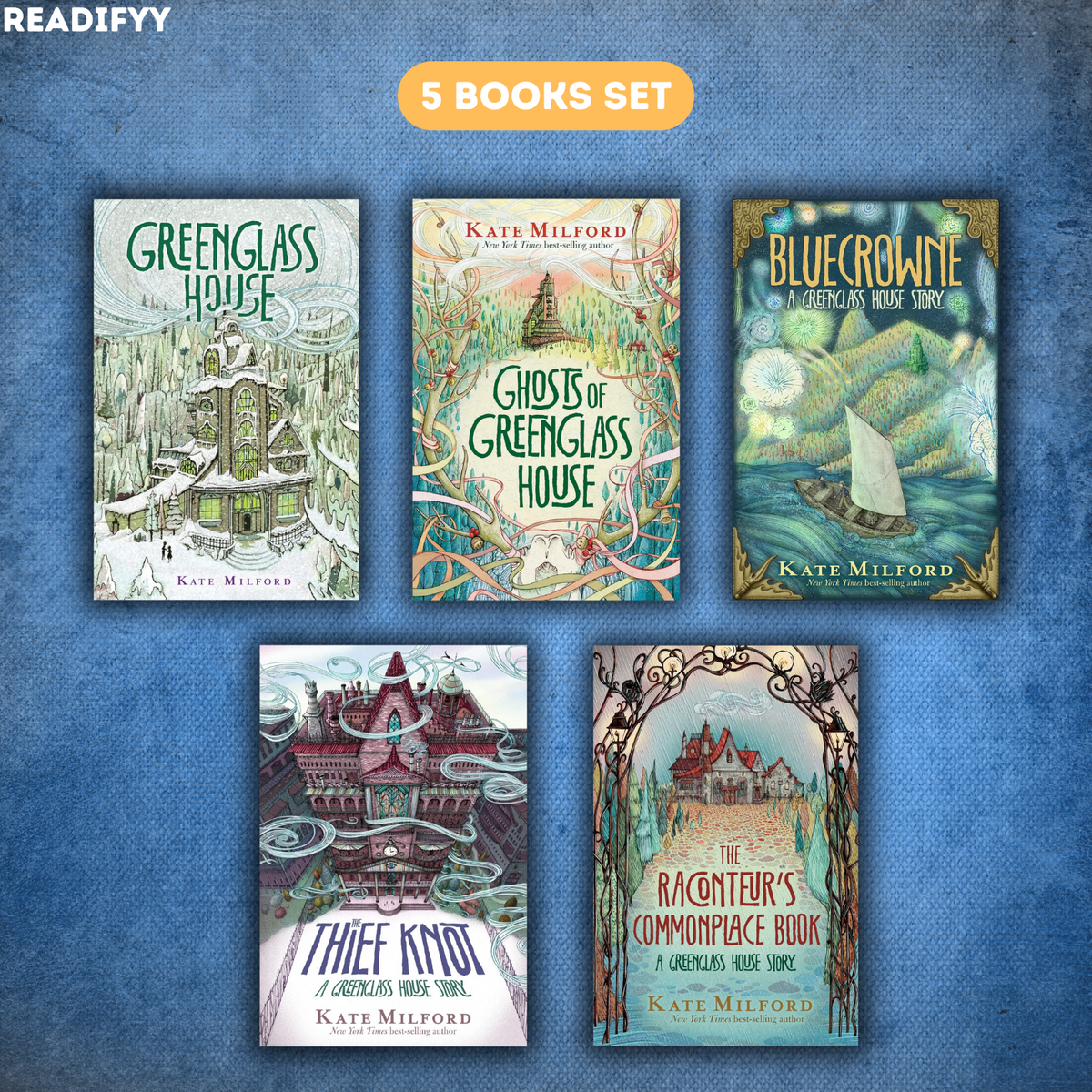 Greenglass House Series By Kate Milford (5 Books Set)