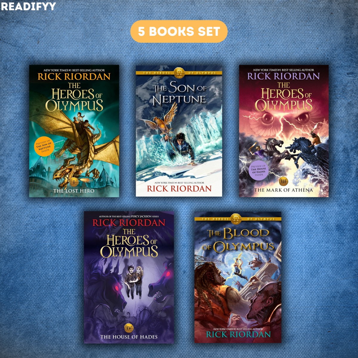 The Heroes of Olympus Series By Rick Riordan (5 Books Set)