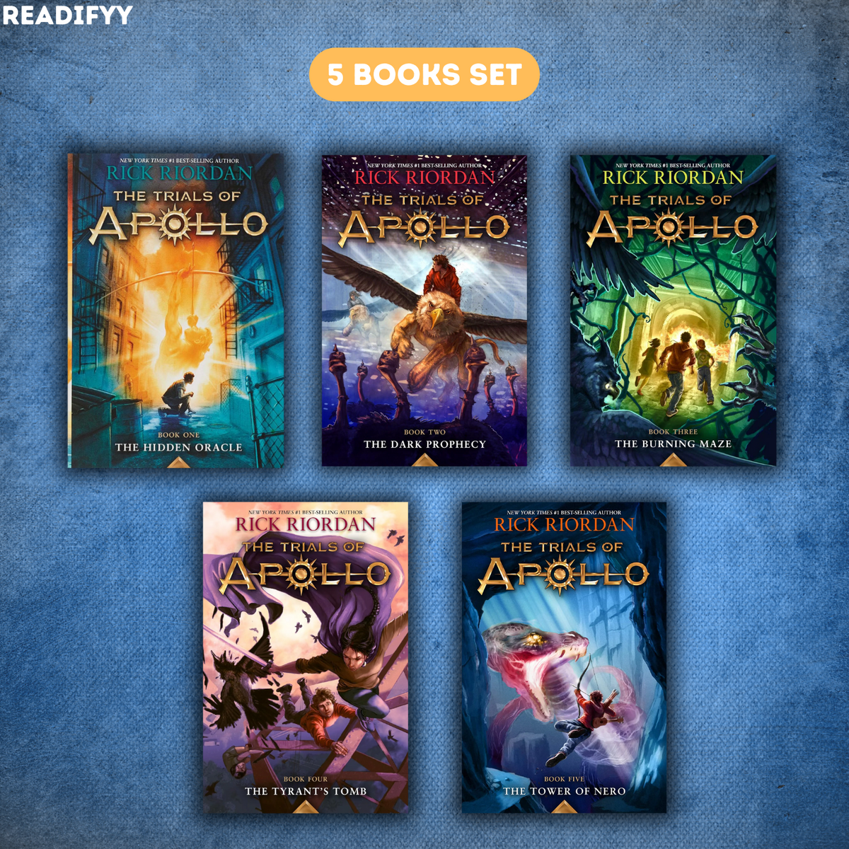 The Trials of Apollo Series By Rick Riordan (5 Books Set)