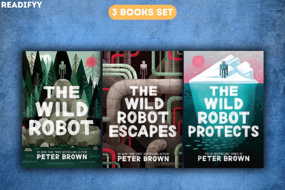 The Wild Robot Series By Peter Brown (3 Books Set)