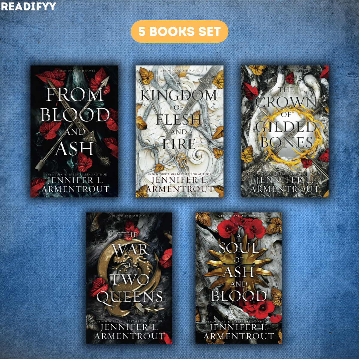 Blood and Ash Series By Jennifer L. Armentrout (5 Books Set)