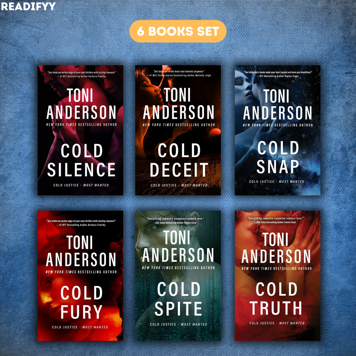 Cold Justice Most Wanted Series By Toni Anderson (6 Books Set)