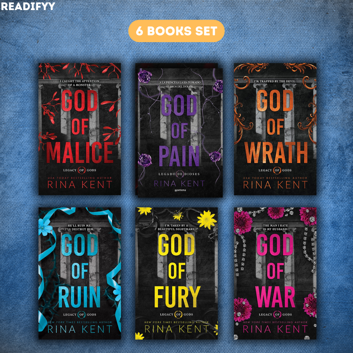 Legacy of Gods Series By Rina Kent (6 Books Set)