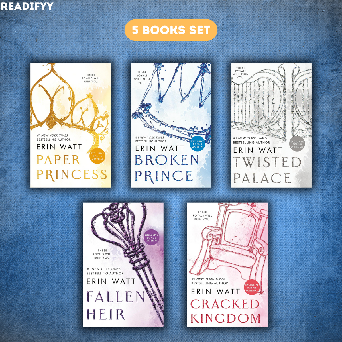 The Royals Series By Erin Watt (5 Books Set)
