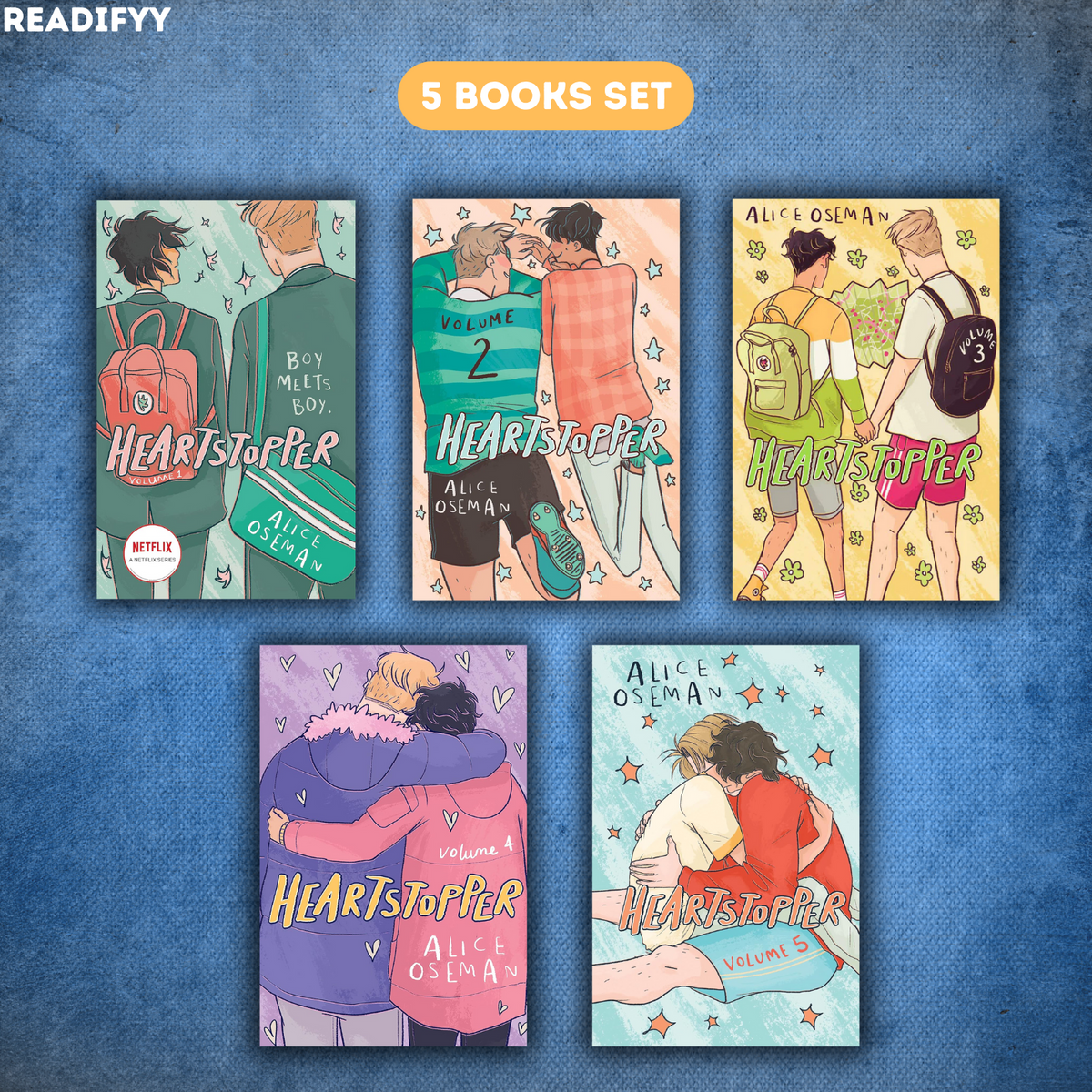 Heartstopper Series By Alice Oseman (5 Books Set)