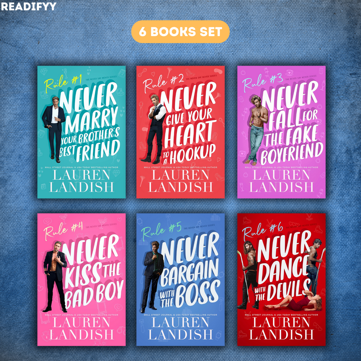 Never Say Never Series By Lauren Landish (6 Books Set)