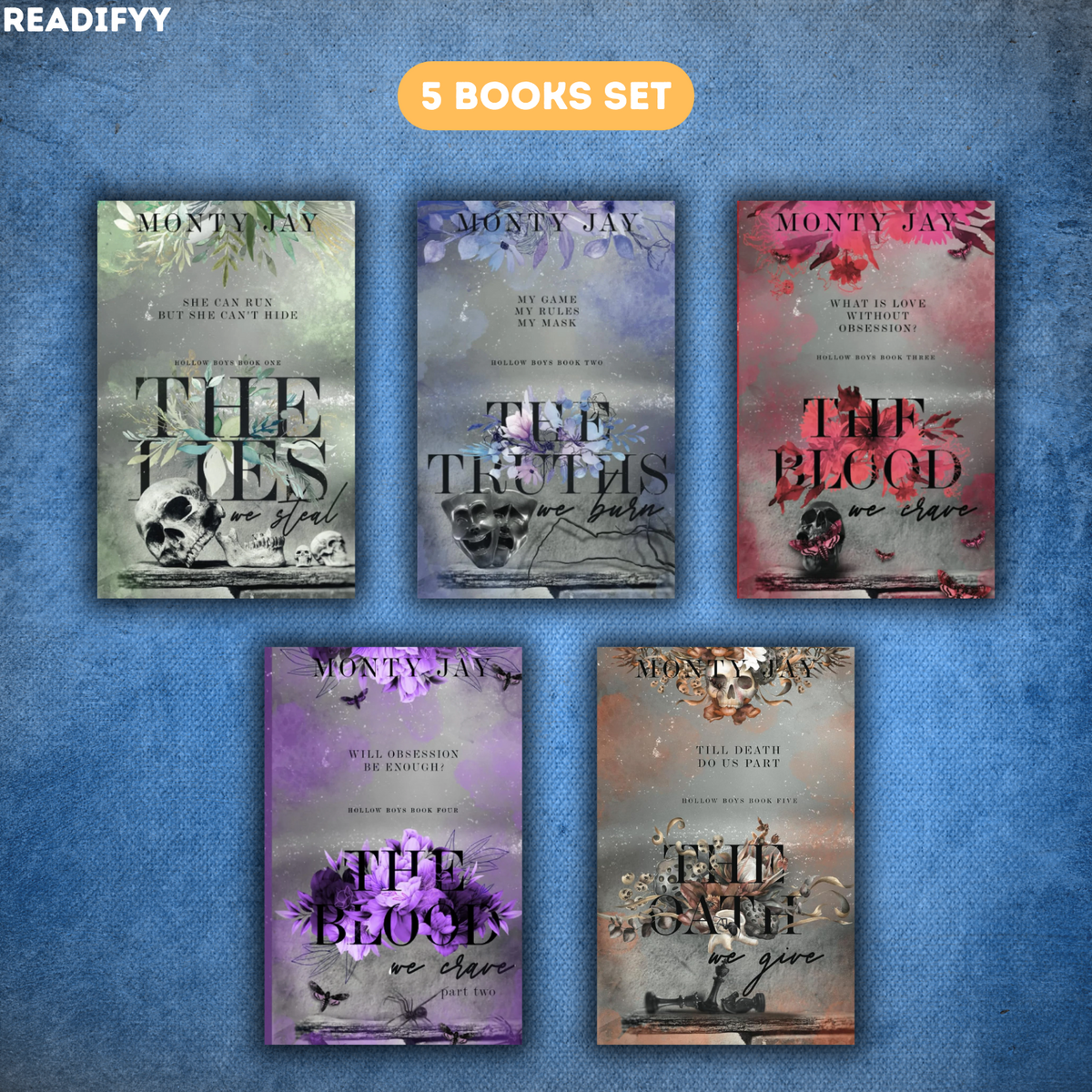 Hollow Boys Series By Monty Jay (5 Books Set)