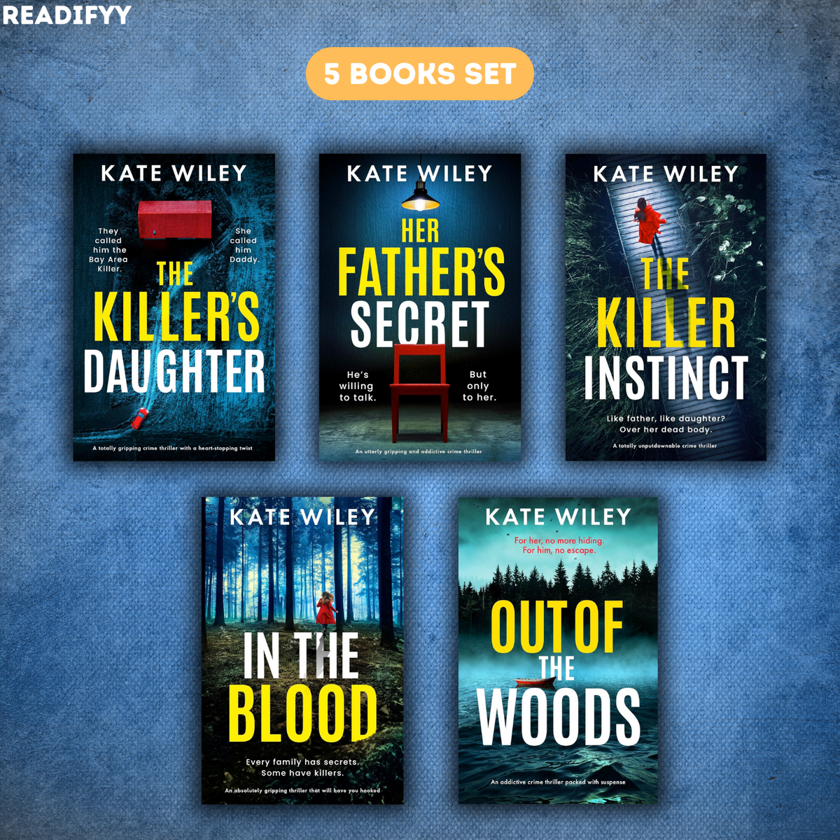 Detective Margot Phalen Series By Kate Wiley (5 Books Set)