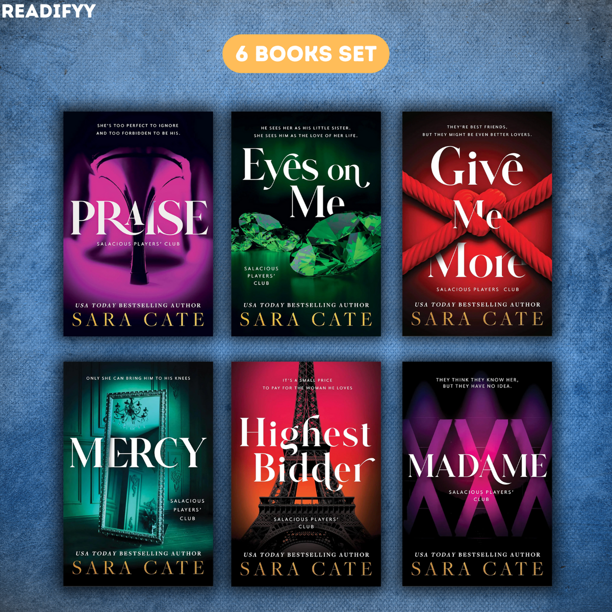 Salacious Players Club Series By Sara Cate (6 Books Set)