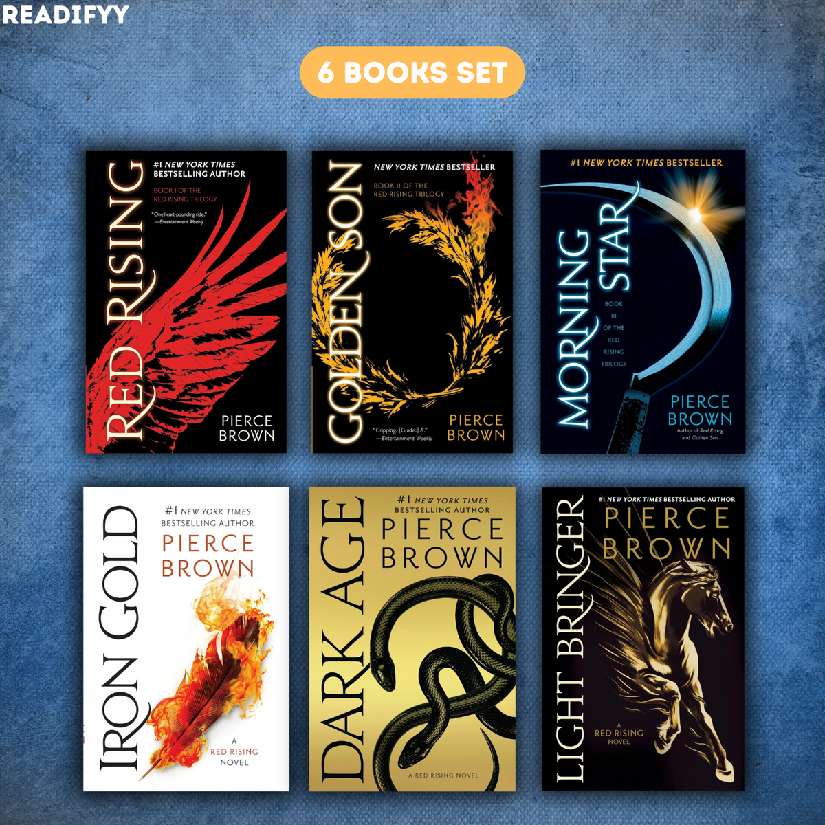 Red Rising Saga Series By Pierce Brown (6 Books Set)