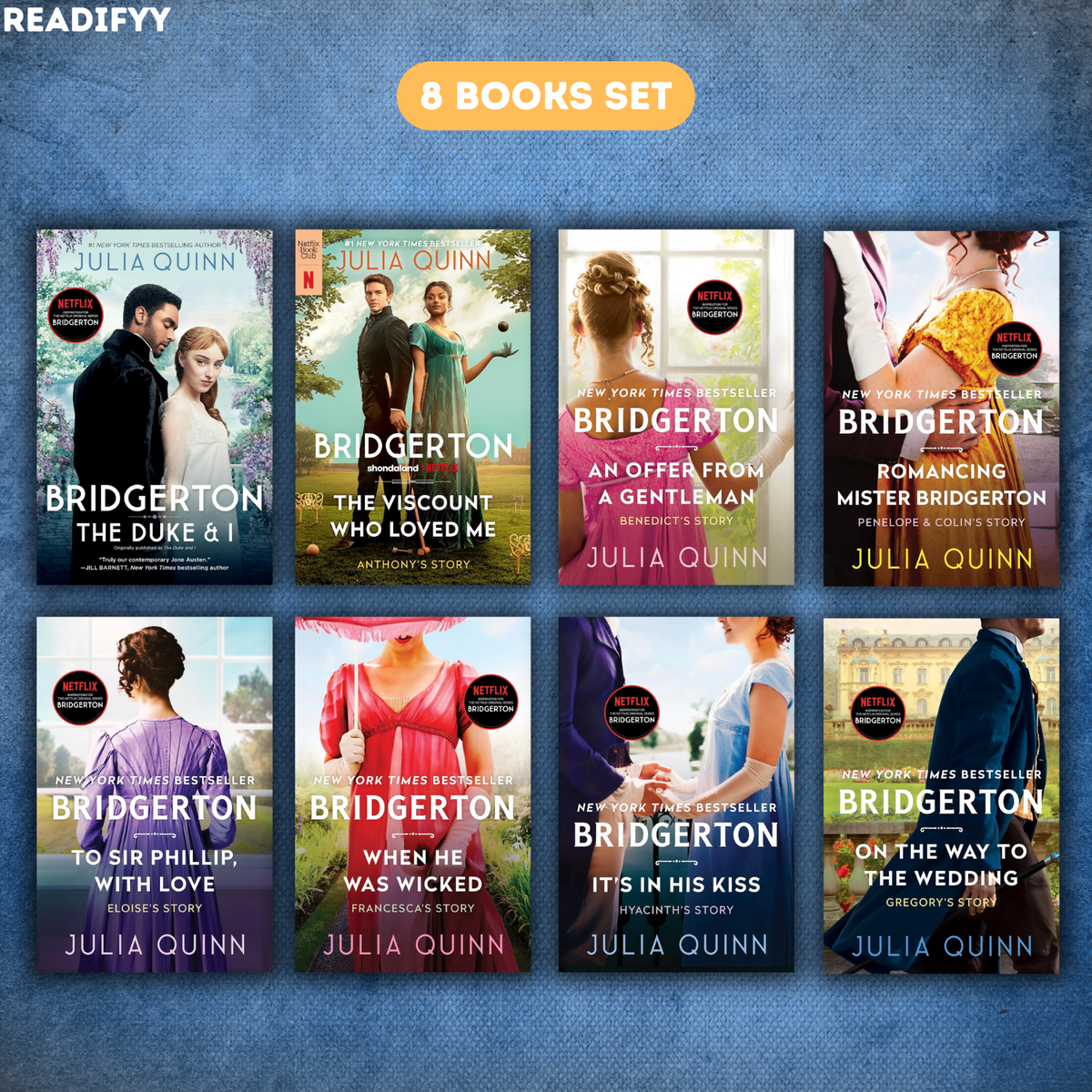 Bridgertons Series By Julia Quinn (8 Books Set)