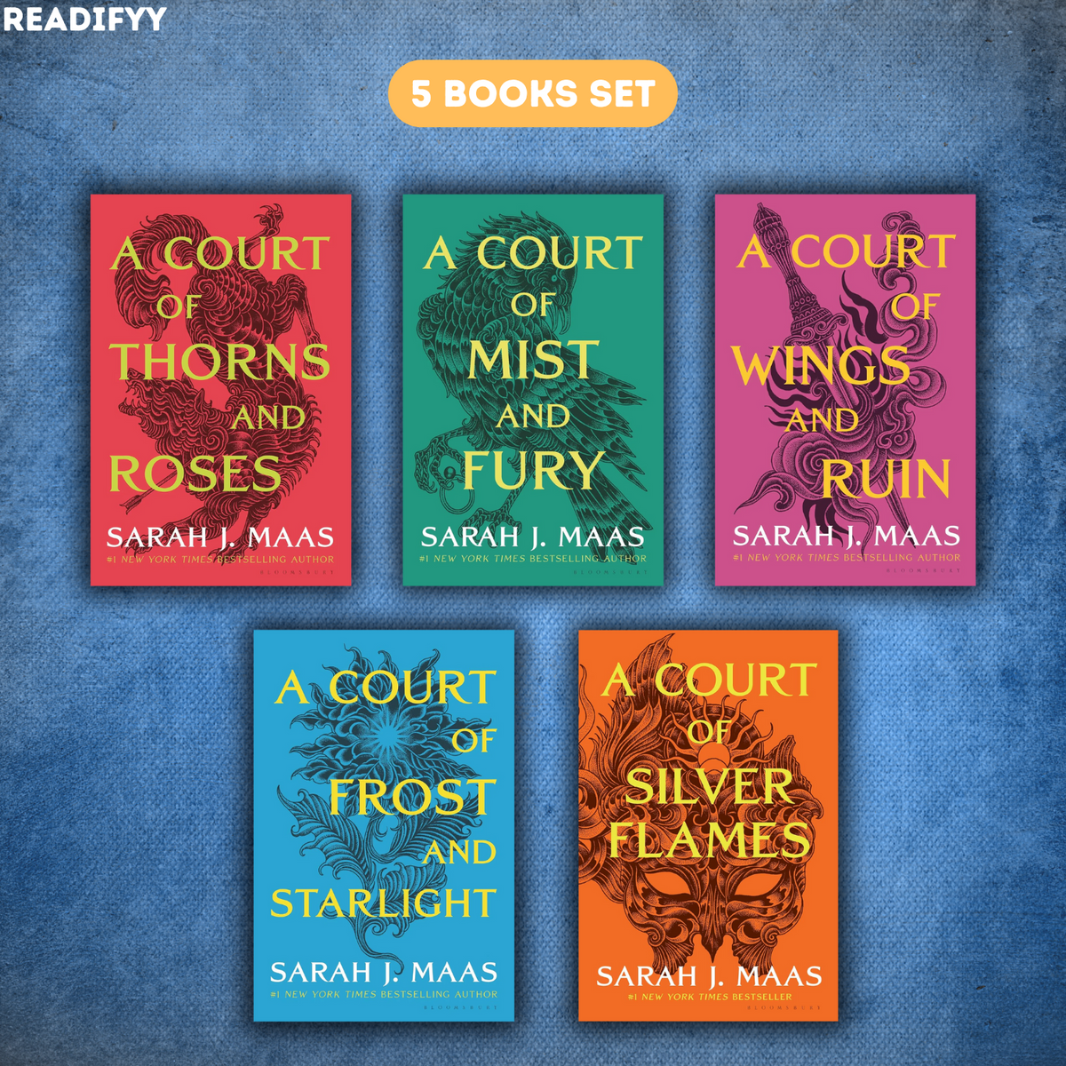 A Court of Thorns and Roses Series By Sarah J. Maas (5 Books Set)