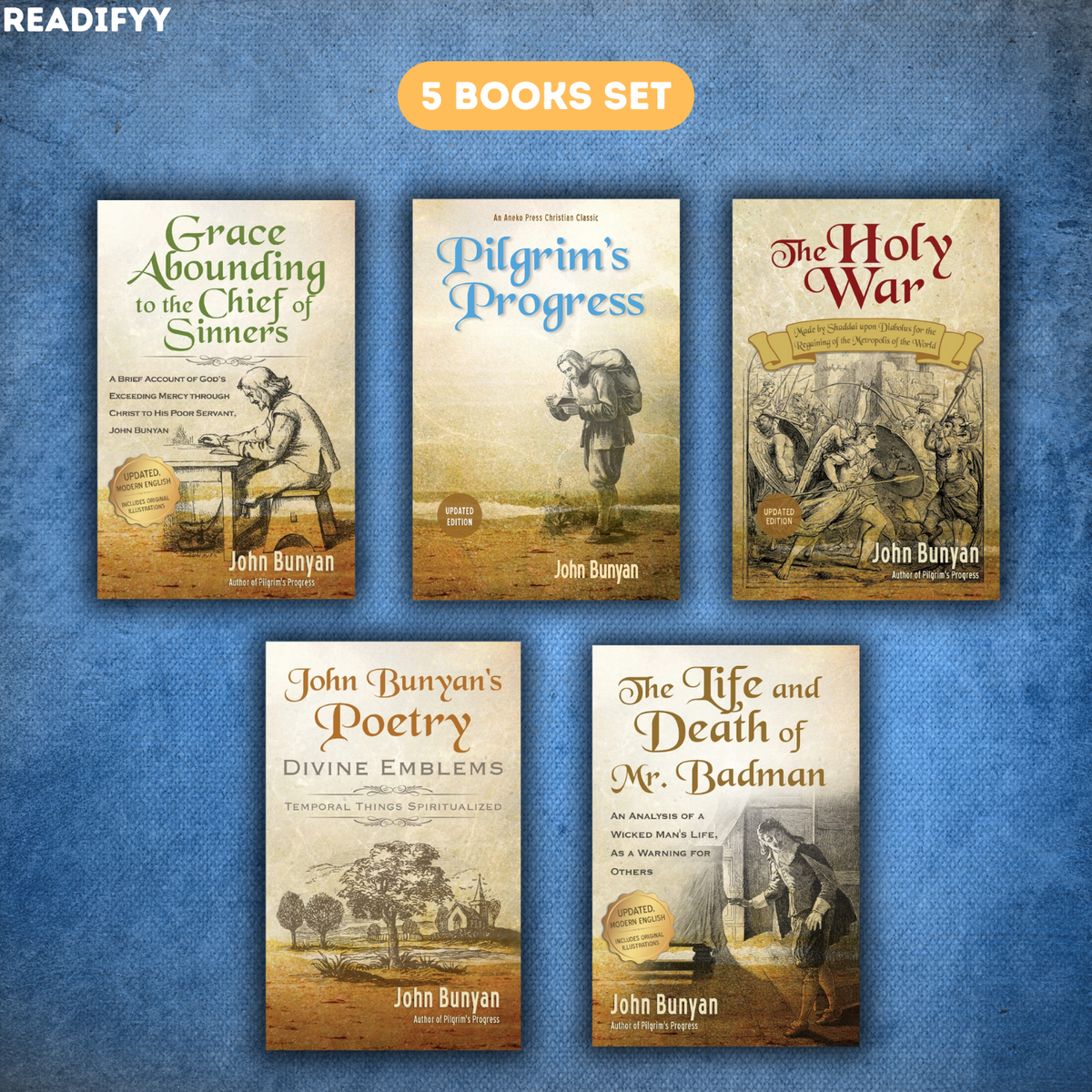 Bunyan Updated Classics Series By John Bunyan (5 Books Set)